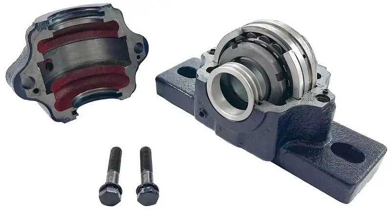 Saf22520 Split Pillow Block Bearing – 3-7/16 Inch Bore, Heavy-Duty Uhmw Housing 1