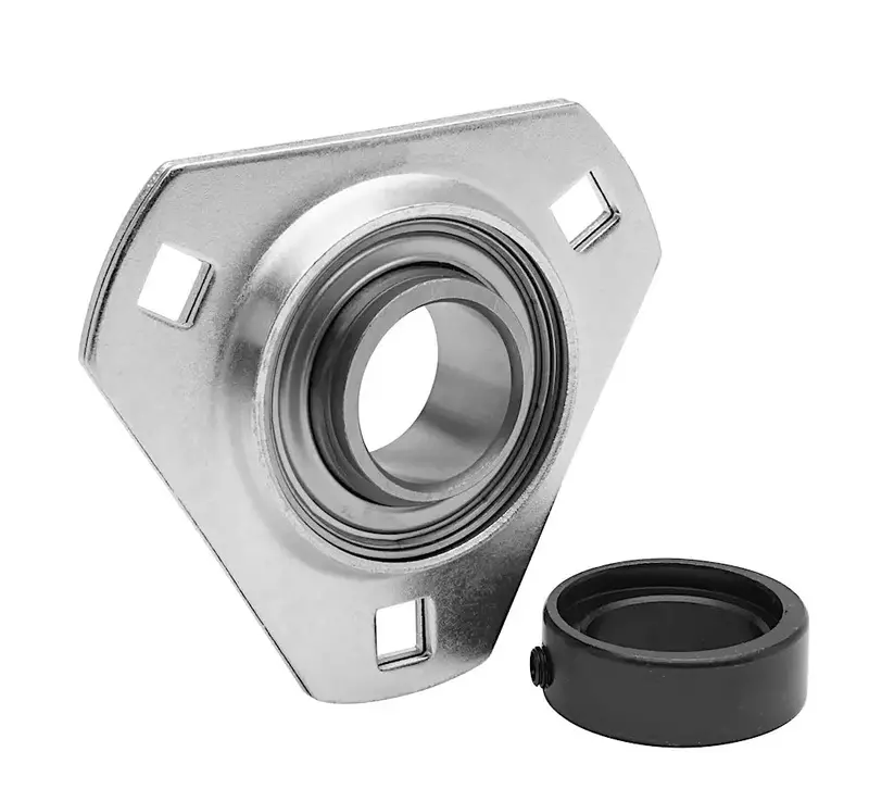 Sapft207-22 Stamped Steel 3-Bolt Flange Mount Bearing — 1-3/8" Shaft Size 1
