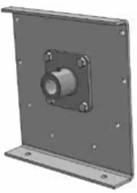 Style 101 Trough End Cap — Fits 12" Screw Conveyors, 3" Bearing 1
