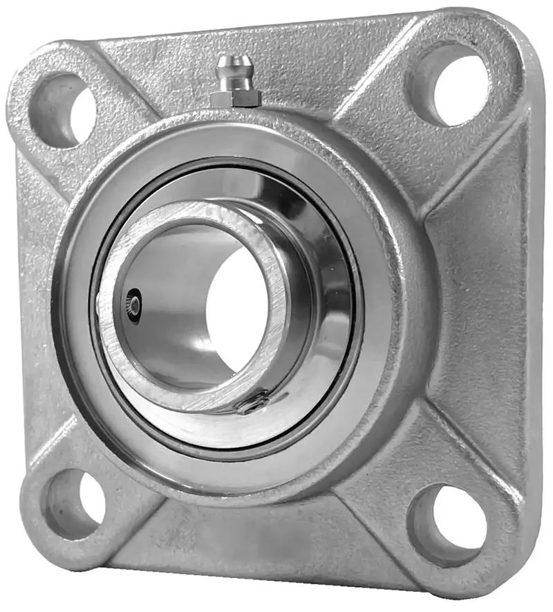Sucsfm210-32 Stainless Steel Flanged Bearing Housing – 2", 4-Bolt Mount 1